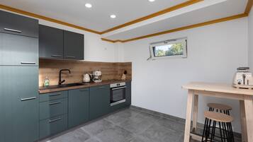 Kühlschrank, Ofen, Herdplatte, Geschirrspüler