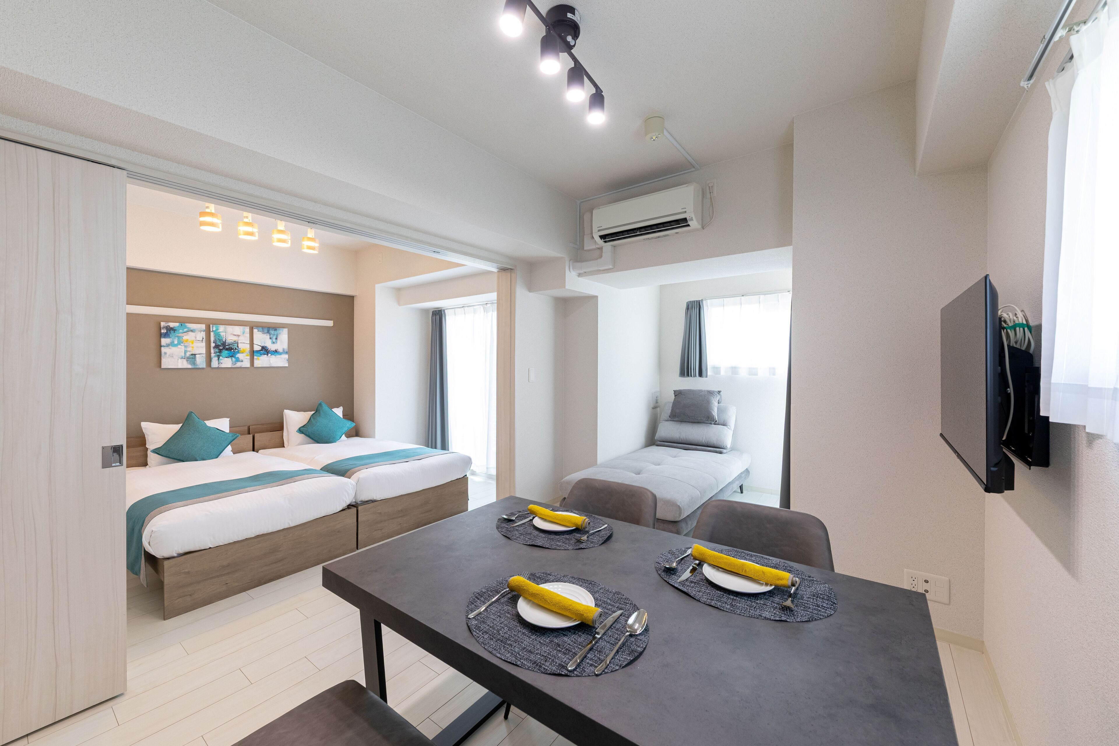 Basic-Apartment, Nichtraucher, Balkon | 1 Schlafzimmer, laptopgeeigneter Arbeitsplatz, Verdunkelungsvorhänge