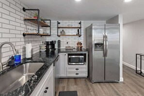 Fridge, microwave, oven, stovetop - Industrial-Chic Loft | King Bed & Natural Light! (Wheat Ridge)