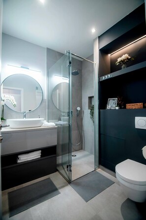 Shower, hair dryer