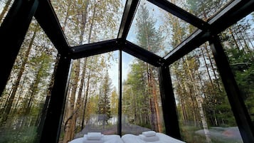 Vue depuis lâhĂ©bergement