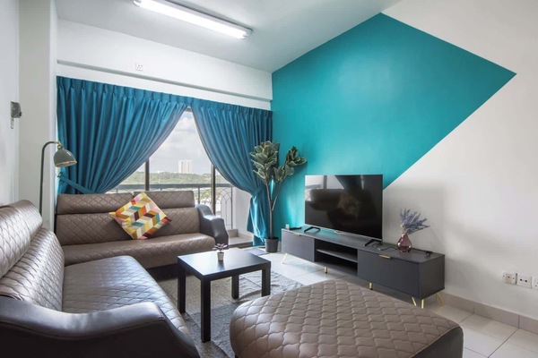 The modern living area.