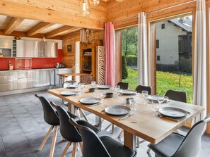 Dining - Bright semi-detached chalet with wellness area and games room, Le Monêtier-les-Bains (Le Monêtier-les-Bains)