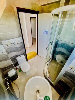 Handdoeken, zeep, shampoo, toiletpapier