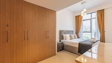 Deluxe Apartment, Balcony, City View | 2 bedrooms, in-room safe, iron/ironing board, free WiFi