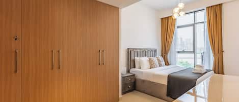 Deluxe Apartment, Balcony, City View | 2 bedrooms, in-room safe, iron/ironing board, free WiFi