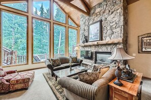 TV, fireplace, DVD player, stereo
