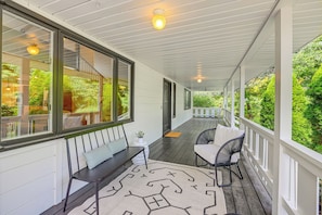 House (4 Bedrooms) | Interior - Porch, Yard & Creek Access: Spacious Sylva Home! (Sylva)
