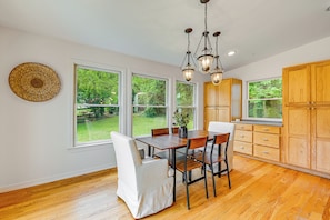 House (4 Bedrooms) | Interior - Porch, Yard & Creek Access: Spacious Sylva Home! (Sylva)