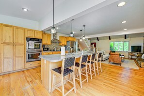 House (4 Bedrooms) | Interior - Porch, Yard & Creek Access: Spacious Sylva Home! (Sylva)
