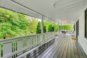 House (4 Bedrooms) | Interior - Porch, Yard & Creek Access: Spacious Sylva Home! (Sylva)