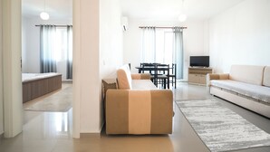 公寓, 1 間臥室, 陽台, 城市景觀 | 起居區 | 40-公分平面電視，提供有線頻道