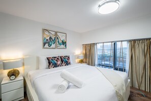 In-room safe, iron/ironing board, free WiFi, bed sheets - Modern Loft-Style Studio at Aria Residence, JVC by Deluxe Holiday Homes (Dubai)