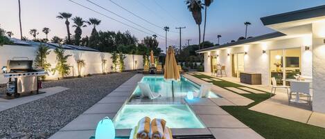 A heated pool