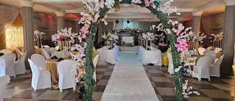 Outdoor wedding area