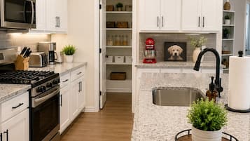 Microwave, oven, stovetop, dishwasher