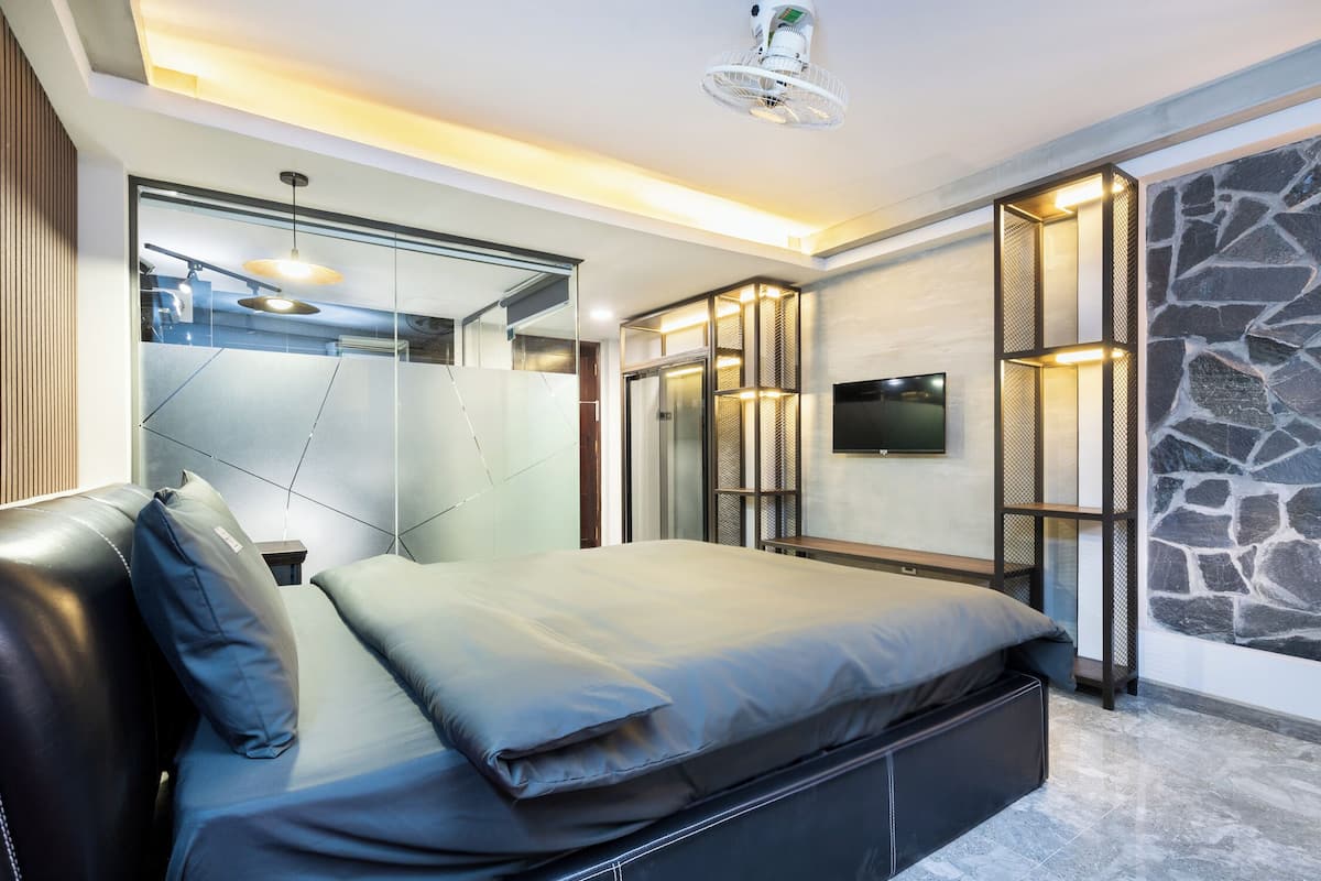 1 slaapkamer, lakens van Egyptisch katoen, luxe beddengoed, een minibar