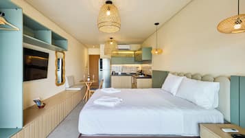 Appartement | Luxe beddengoed, een laptopwerkplek, gratis wifi, beddengoed