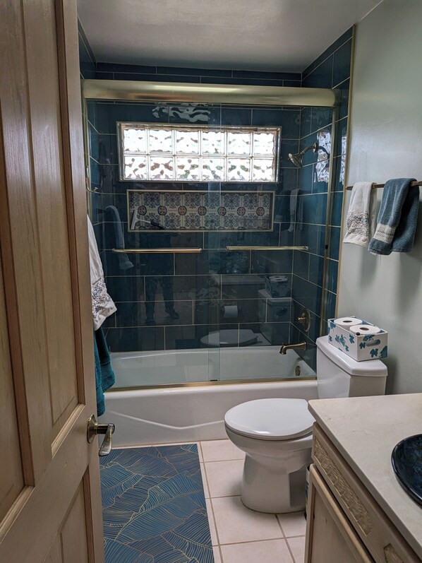 Towels, soap, toilet paper