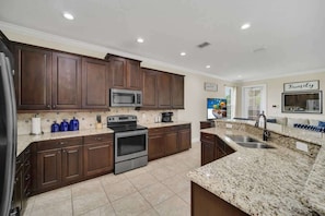 Microwave, oven, stovetop, dishwasher