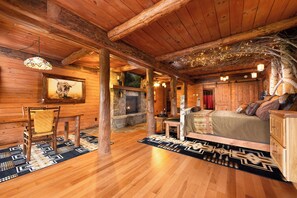 Smart-tv en een open haard