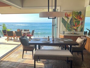 Dining - Spectacular Oceanfront 3-bdrm house, on Kauai's South Shore. (Koloa)