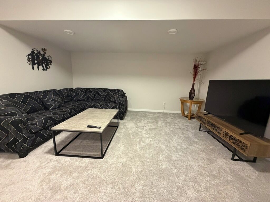 Smart-tv, pejs, dvd-afspiller, bøger