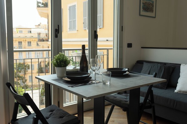 Blick von der Unterkunft