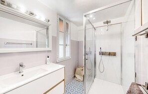 Shower, hair dryer