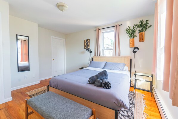 4 bedrooms, iron/ironing board, travel crib, WiFi