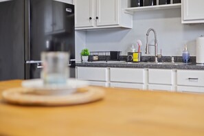 Fridge, microwave, oven, stovetop - 3BR Downtown Charm, Convenient Locale! (Indianapolis)