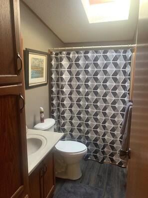 Shower, hair dryer, towels, soap - Beautiful and cozy 3 bedroom home, perfect for a family get away. (Pierre)