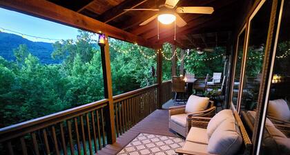 Modern 3 bed cabin - ping pong, fire pit, Mountain View - 4 miles to downtown