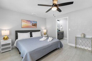 4 slaapkamers, een strijkplank/strijkijzer, wifi, beddengoed