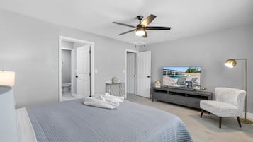 4 bedrooms, iron/ironing board, WiFi, bed sheets