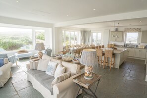 TV, fireplace, foosball