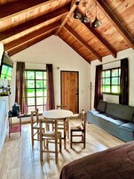 Basic Cabin, Garden View | Down comforters, free WiFi, bed sheets