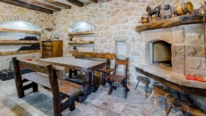 Dining - Holiday Home Rustic - Two Bedroom Holiday Home with Private Pool (Crivac)