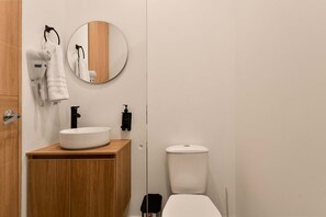 Ducha, secador de pelo, toallas