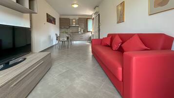 Deluxe-Apartment, 2 Schlafzimmer, Nichtraucher, Terrasse | Wohnbereich