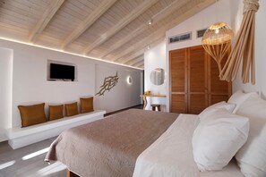 1 bedroom, free WiFi, bed sheets - Room 'Deluxe Loft - B' with Shared Terrace, Wi-Fi and Air Conditioning (Parga)