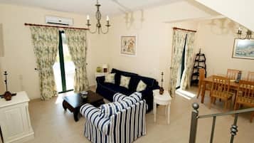 Televisio, takka, DVD-soitin