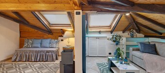 Appartement 'Mansarda Sotto Le Stelle' avec vue mer, Wi-Fi et climatisation