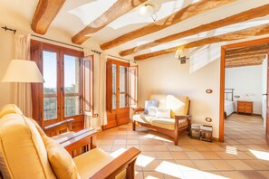 Televisio, takka, pöytätennispöytä