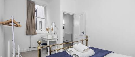 2 bedrooms, iron/ironing board, travel crib, WiFi