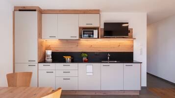 Kühlschrank, Mikrowelle, Herdplatte, Geschirrspüler