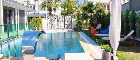 A heated pool