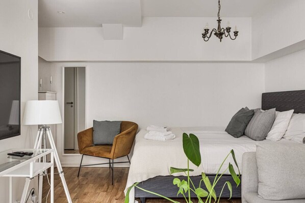 1 habitación, tabla de planchar con plancha, wifi y ropa de cama 