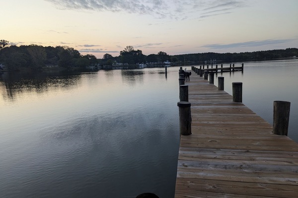 Deep pier for boating and fishing