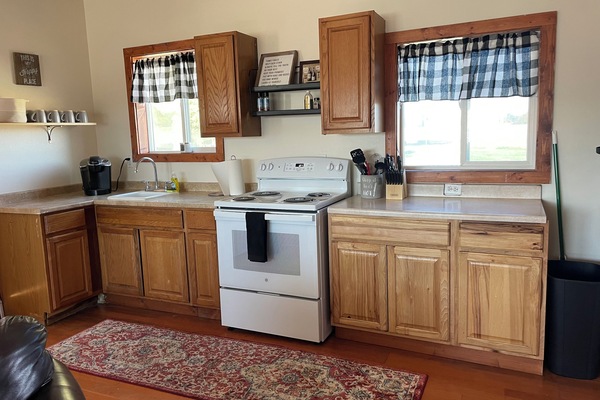 Køleskab, mikrobølgeovn, ovn, kogeplade